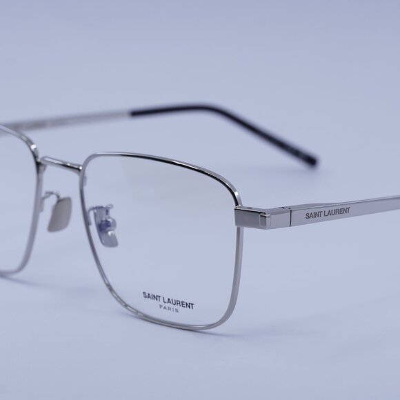 Saint Laurent SL528 005 Eyeglasses Silver 54mm Square Frame - Picture 7 of 11